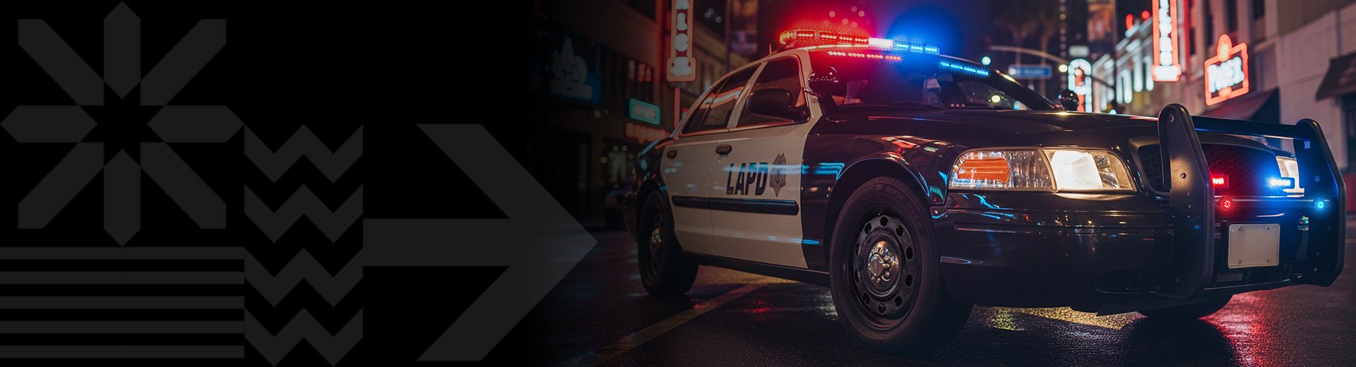 Blue Red Police Lights