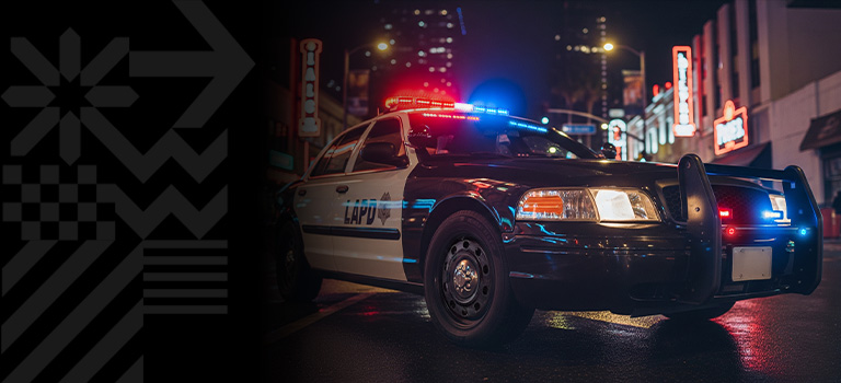 Blue Red Police Lights
