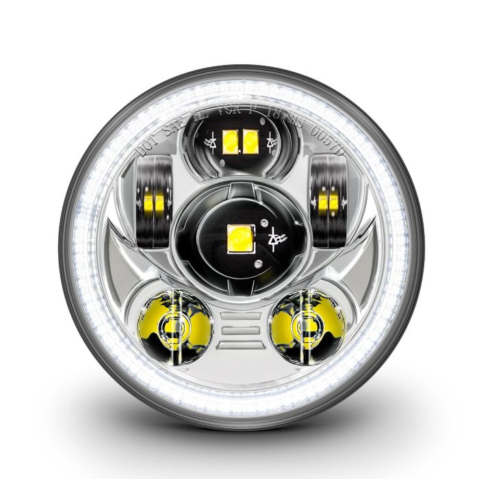 5.75 Inch 5 3 4 HALO DRL LED Headlight for Harley Davidson Chrome