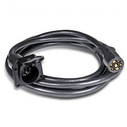 12ft 10-14 AWG 7-Way Trailer Plug Extension Cable