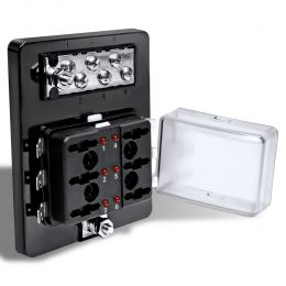 6-Way 100A Fuse Box w/ Ground Terminal Block