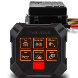 6-Way Wireless Switch Panel w/ IP65 Waterproof Pre-Wired Fuse Relay Box Combo Kit