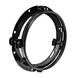 7-Inch Round LED Headlight Ring Mount Bracket for Harley Davidson - Black