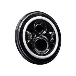 7-Inch HALO LED Headlight for Harley Davidson Motorcycle - Black