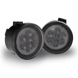 Amber LED DRL Turn Signal Light Kit for Jeep Wrangler JK JKU 2007-2018 - Smoked