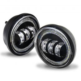 4.5-Inch HALO DRL LED Fog Light Kit for  Harley Davidson - Black