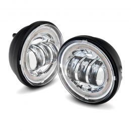 4.5-Inch HALO DRL LED Fog Light Kit for  Harley Davidson - Chrome