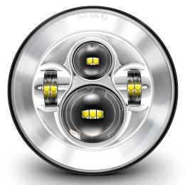 7-Inch LED Headlight for Harley Davidson Motorcycle - Chrome