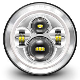 7-Inch HALO LED Headlight for Harley Davidson Motorcycle - Chrome