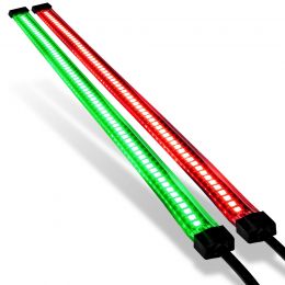 Red + Green Single-Row LED Marine Navigation Boat Light Strip Kit