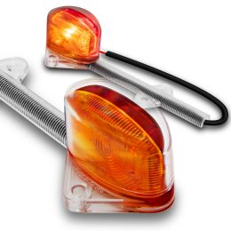 5-Inch Amber + Red LED Trailer Fender Light Set - DOT FMVSS-108; SAE P2