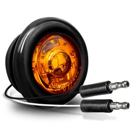 3/4-Inch Round Grommet-Mount Amber LED Marker Light - DOT FMVSS 108 - SAE P2PC