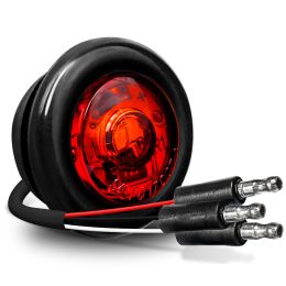 3/4-Inch Round Grommet-Mount Red LED Marker Light w/ TBT Function - DOT FMVSS 108 - SAE P2PC