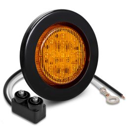 2.5-Inch Round Grommet-Mount Amber 13 LED Marker Light - DOT FMVSS 108 - SAE P2