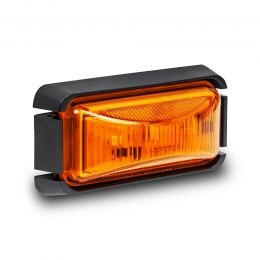 2.5-Inch Surface-Mount Amber 3 LED Marker Light w/ Black Bezel - DOT FMVSS 108 - SAE P2PC