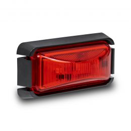 2.5-Inch Surface-Mount Red 3 LED Marker Light w/ Black Bezel - DOT FMVSS 108 - SAE P2PC