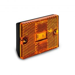 3x2-Inch Stud-Mount Amber LED Marker Light - DOT FMCSS 108 - SAE AP2