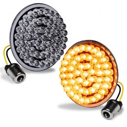 2-Inch 1156 Amber LED Turn Signal Tail Light Set for Harley Davidson