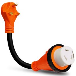 12" 50A to 30A RV Power Adapter; NEMA SS2-50R to TT-30P