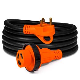 NEMA TT-30P/L5-30R 125V 30A RV Power Extension Cord w/ Twist Lock