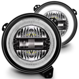 9-Inch Dual-HALO LED Headlight for Jeep Wrangler JL Gladiator JT 2018+ - DOT FMVSS 108 Approved