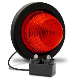 2-Inch Round Beehive Grommet-Mount Red LED Marker Light - DOT FMVSS 108 - SAE P2