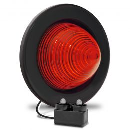 2.5-Inch Round Beehive Grommet-Mount Red LED Marker Light - DOT FMVSS 108 - SAE P2
