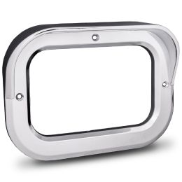 5" x 3" Rectangular LED Tail Light Chrome Visor Bezel for TBL5310 TBL5324