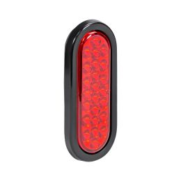 6-Inch Oval Grommet-Mount Red 24 LED Tail Light - DOT FMVSS-248; SAE S2T2I6