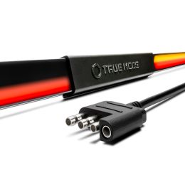49-Inch Smoked 3 Row LED Tailgate Light Bar w/ Amber Sequential TBT and Reverse Light