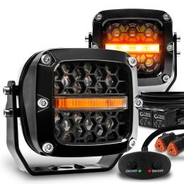 3x3-Inch 60W LED Offroad Work Light Pods - Black