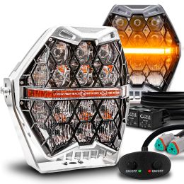 7-Inch 120W LED Offroad Work Light Pods - Chrome