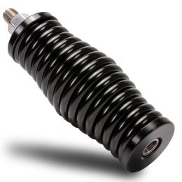Stainless Steel Barrel Spring Mounting Base for 3/8" x 24 Thread CB Radio Antenna - Black