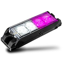 NanoFlare 4-Inch 4W LED Surface-Mount Grille Strobe Light Head - Purple / White