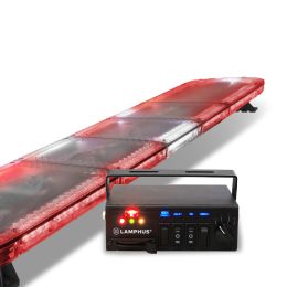SolarBlast 65-Inch 130W LED Strobe Full-Size Light Bar - Red
