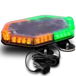 NanoFlare 12-Inch 40W LED Strobe Mini Light Bar - Amber / Green