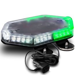 NanoFlare 12-Inch 40W LED Strobe Mini Light Bar - Green / White