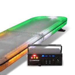 SolarBlast 37-Inch 82W LED Strobe Full-Size Light Bar - Amber / Green