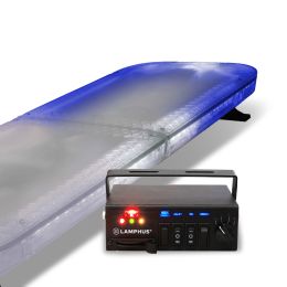 SolarBlast 37-Inch 82W LED Strobe Full-Size Light Bar - Blue / White