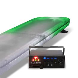 SolarBlast 37-Inch 82W LED Strobe Full-Size Light Bar - Green / White