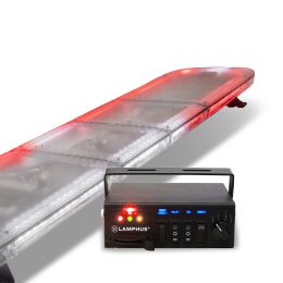 SolarBlast 56-Inch 114W LED Strobe Full-Size Light Bar - Red / White