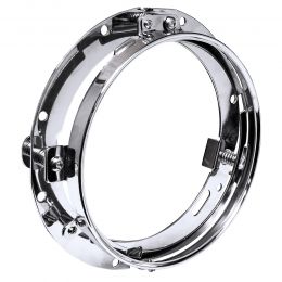 7-Inch Round LED Headlight Ring Mount Bracket for Harley Davidson - Chrome