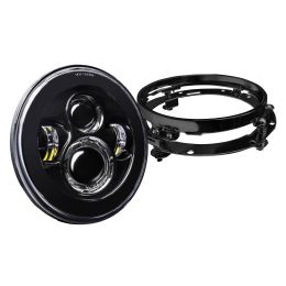 7-Inch LED Headlight + 4.5-Inch Fog Light Combo Kit for Harley Davidson - Black