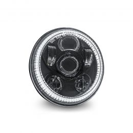5.75-Inch (5 3/4) HALO DRL LED Headlight for Harley Davidson - Black