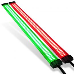 Red + Green Dual-Row LED Marine Navigation Boat Light Strip Kit