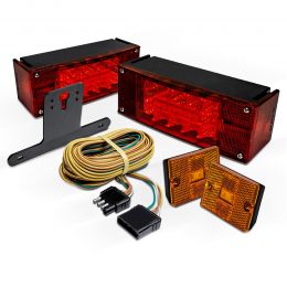 Premium LED Trailer Tail Light Kit w/ Amber Marker Lights for Over 80-Inch Trailers