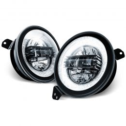 9-Inch Crystal HALO LED Headlight for Jeep Wrangler JL Gladiator JT 2018+ - DOT FMVSS 108 Approved
