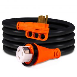 NEMA 14-50P/SS2-50R 125/250V 50A RV Power Extension Cord w/ Twist Lock