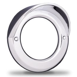 2.5 inch Round LED Marker Light Chrome Visor Bezel for SIL2513 SIL2506