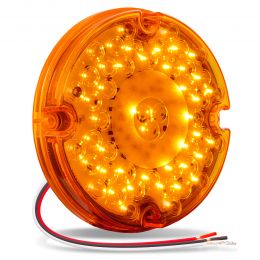 7" Round Surface-Mount Amber 47-LED Tail Light - DOT FMVSS-108 Approved; SAE I6 Rated